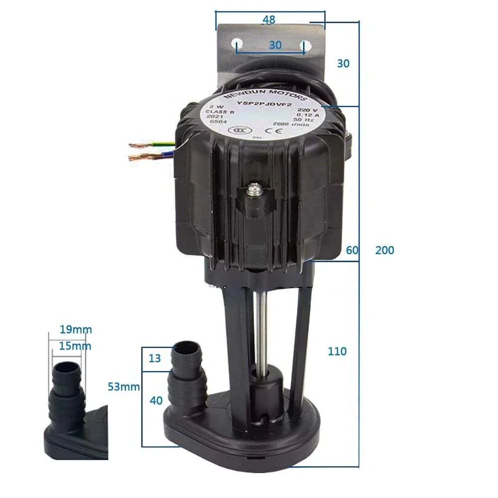 Imagem -02 - Newsun Motors Bomba de Água para Máquina de Fabricação de Gelo Ysp2pjdvf2 w