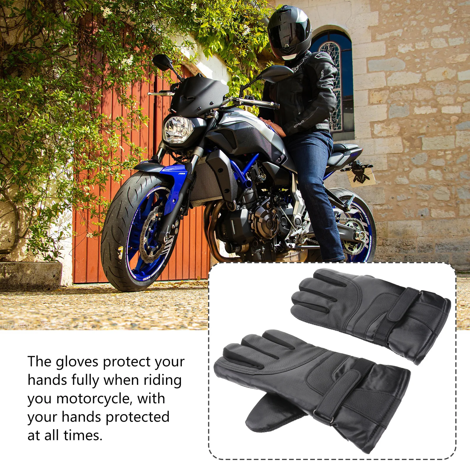 

Heated Gloves Electrically Heated Waterproof Motorcycle Finger Gloves Black Rechargeable Touch Screen Hand Warmer Adjustable