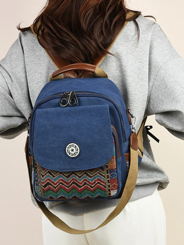 

Retro Ethnic Embroidery Denim Fabric Women's Multi-Functional Travel Bapa Single oulder Bag Faionable 2025 New Model