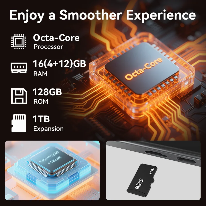 SVITOO 11 "2025 Tablet Android 15 Octa-Core T606 16GB RAM 128GB ROM 8000mAh Batteria Type-C Widevine L1 PC Tablet Versione globale