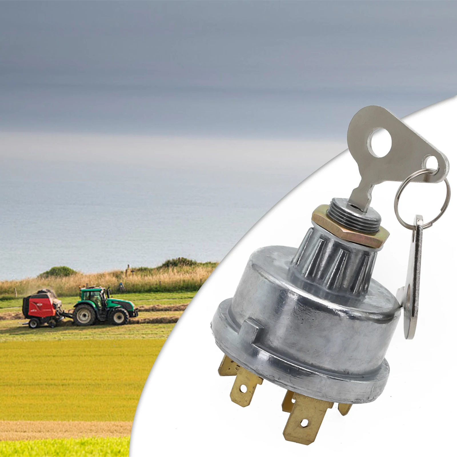 Multi Position Ignition Switch for Digger Plant Equipment Includes Two Keys Fits Various For Massey Ferguson Models