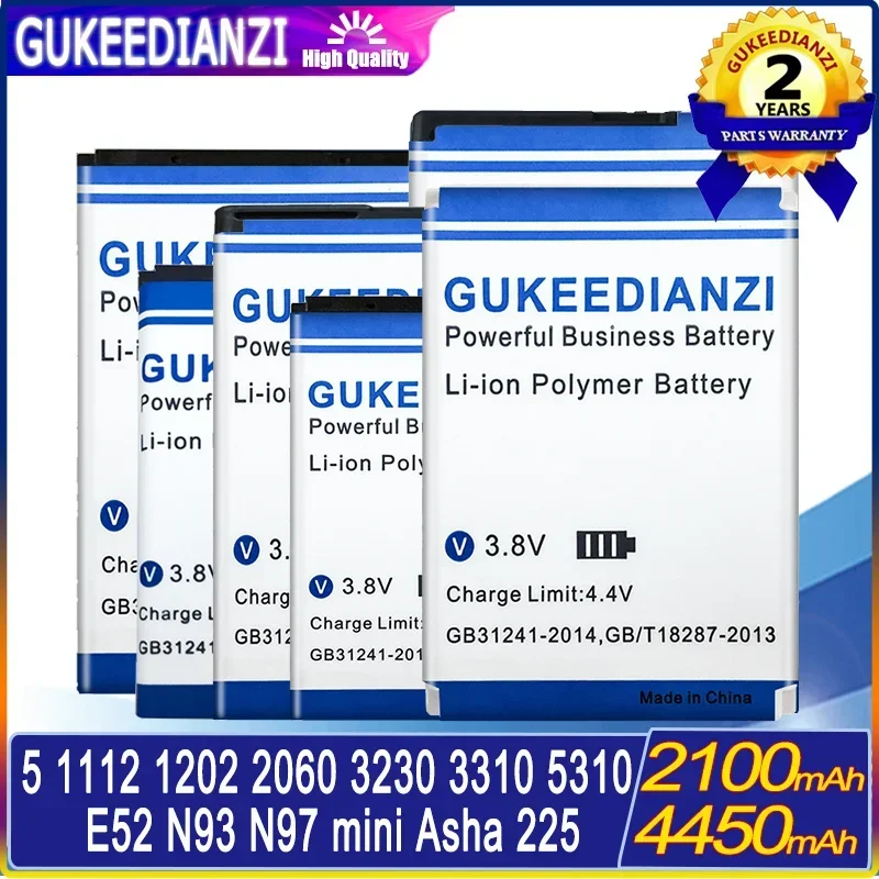 Battery For Nokia 3230 5070/E52 E55/BL-4C 1202 1265 1325/Asha 225/N93 N73/3310 3330/5 Dual SIM TA-1053 BL-4CT BV-6A BL-4D BL-5C