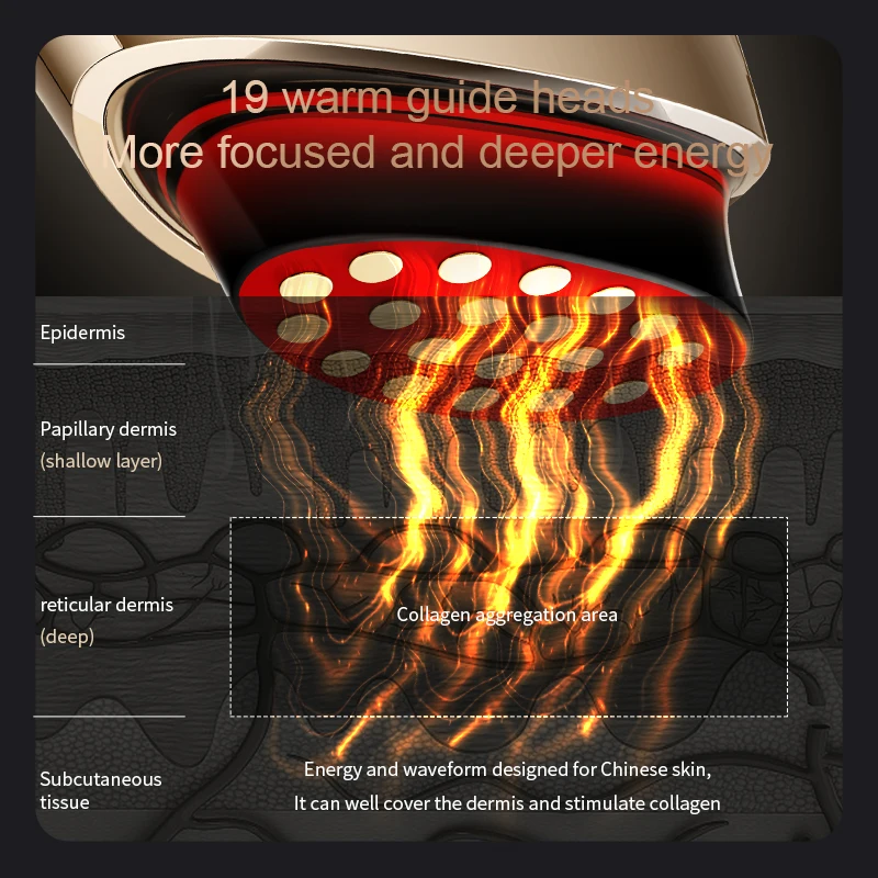 Colágeno anti rugas rf face lift massageador luz vermelha carimbado rf ems instrumento de beleza para facial apertar máquina da pele