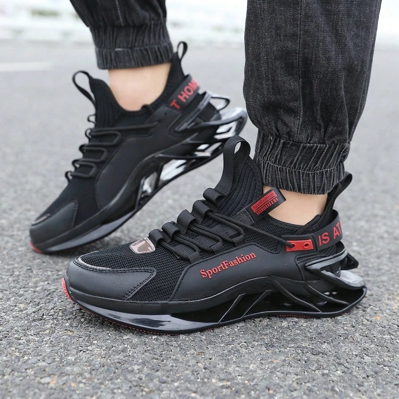 

Versatile Men's Blade Running Shoes Mesh Chunky Sneakers Women Jogging Shoes Antiskid Damping Sports Walking Shoes Zapatillas