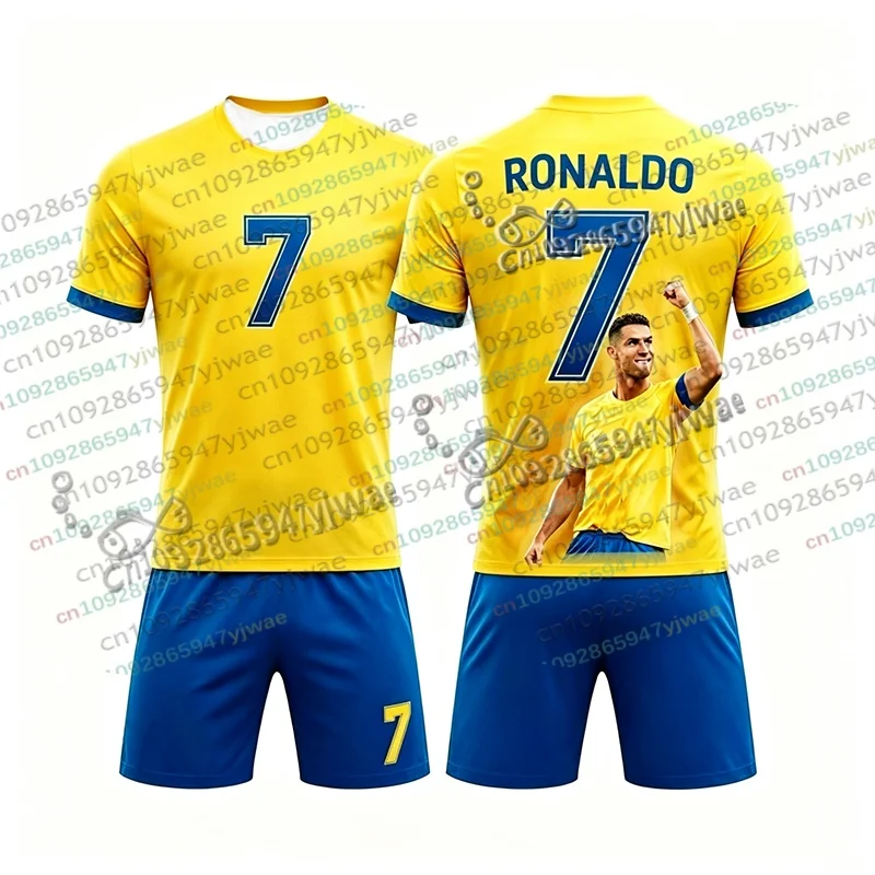 2026 Sonderedition Nr. 7 Fußballtrikot 2-teiliges Set für Damen und Herren Sportbekleidung Sommer Atmungsaktiv Lässiges Kinder-T-Shirt-Shorts-Set – Detail 6