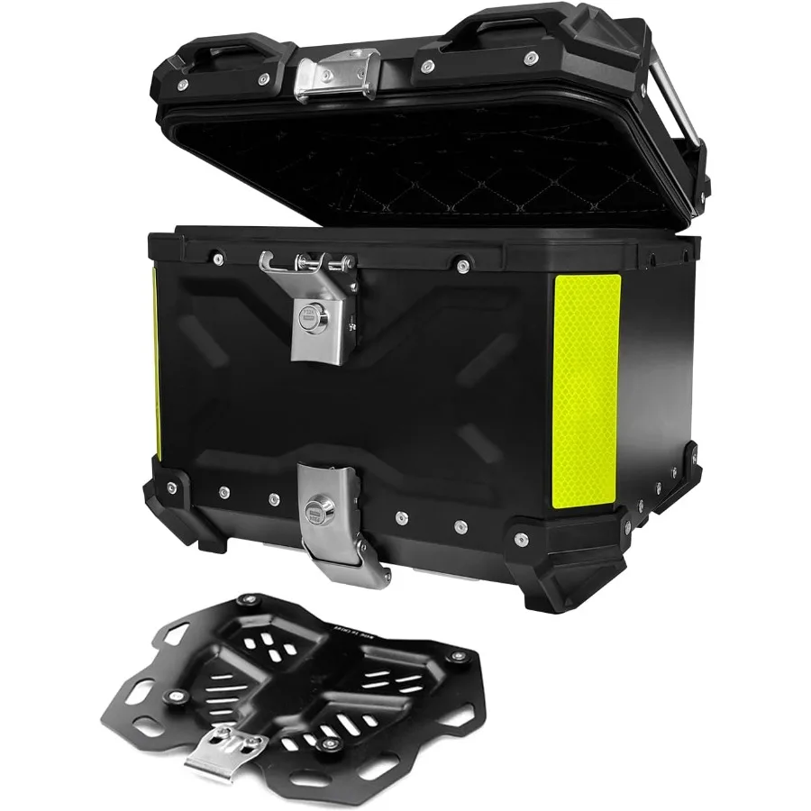 

Universal Aluminum Motorcycle Top Case with Security Lock for Secure and Waterproof Helmet Storage Ideal for LongDistance Ridin