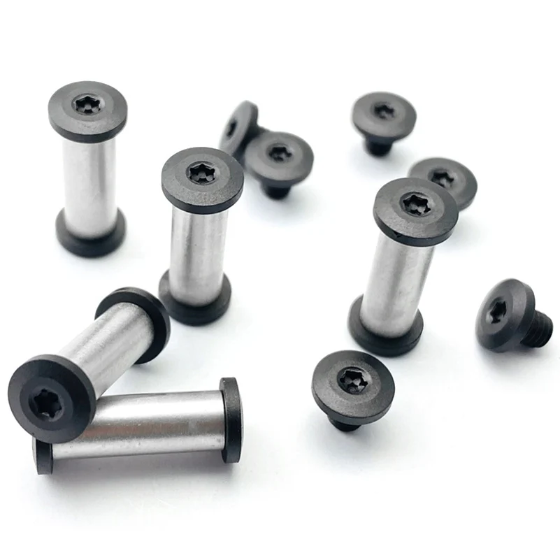 Bloqueio Parafusos Faca Handle t8 Thread Torx Spindle Rivet Prego Fastener Parafuso Buckle Faça Você Mesmo Parte M3.5 12 Conjuntos por Lote Aço Inoxidável Pares de