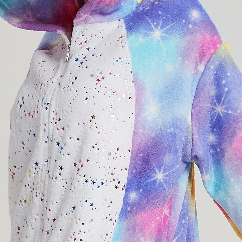 Animal Onesies Kigurumi Unicorn Piżama Zestaw Kobiety Zimowy Kombinezon Flanelowy Kreskówka Cosplay Bielizna Nocna Kombinezon Mężczyźni Homewear Pijama