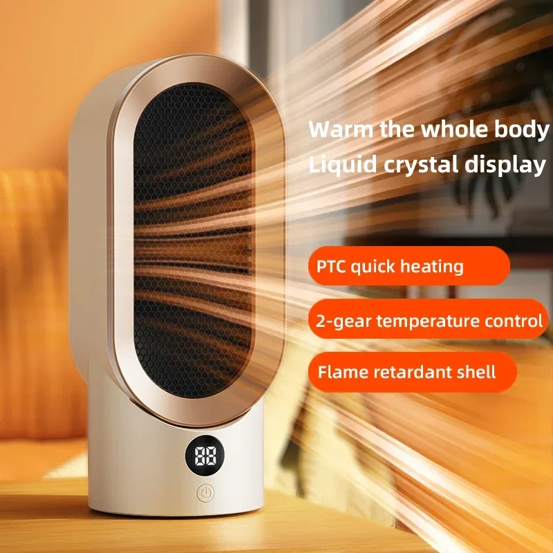 Portable Heater Electric Fan Heater Mini Heater Desktop Heater Winter Heater PTC Ceramic Heater Home Bedroom Office Use