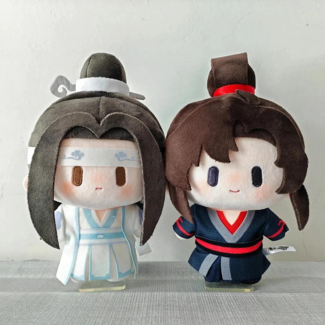 Cute 15cm Anime  Mo Dao Zu Shi Plush Doll Toy With Bean Eyes Plump Body Blue Xiangji Wei Wuxian Plush Toy Gift