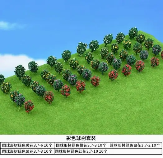 

50pcs Miniature Scene Trees Plastic Building Fake Plants For Diorama Railway Fairy Garden Artificial Tree Figurines Trees Mini