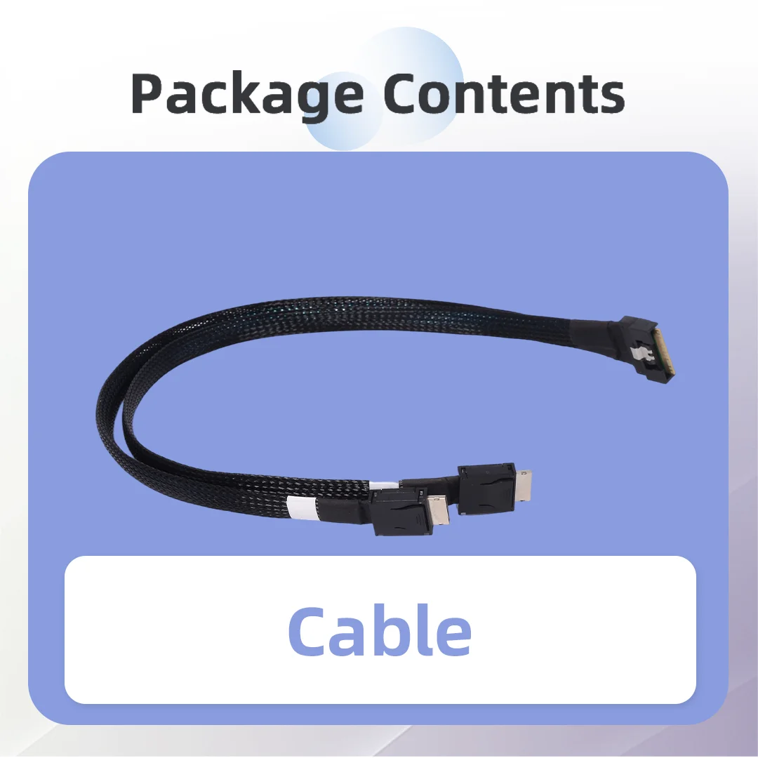 ADT-Link 128G/bps PCIe 4.0 x8 PCIE 4.0 x4+x4 SlimSAS MCIO/SFF-8654 8i Server High-Speed Cable Supports Split OCuLink/U.2