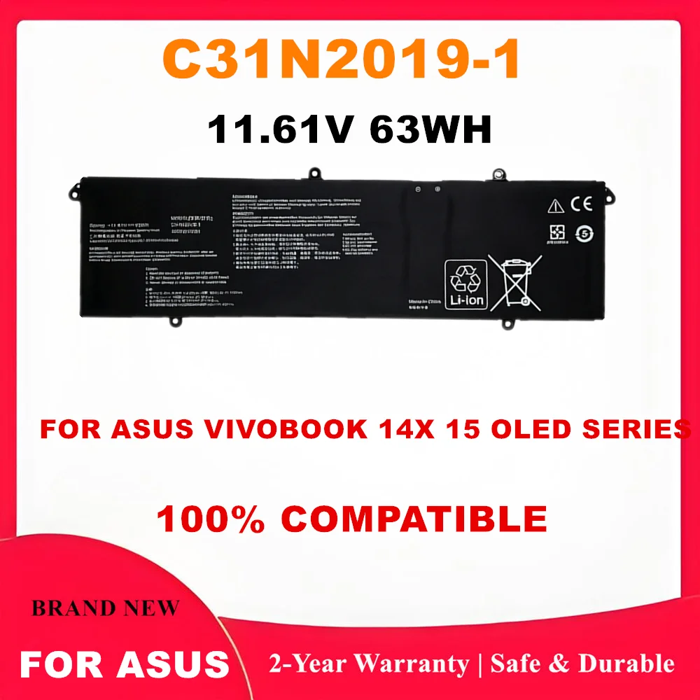 C31N2019-1 Laptop Battery For Asus VivoBook Pro 14X VivoBook Pro 14/15 OLED K3400PH M3401QC M3500QC K3500PH M7400QC 11.61V-63WH