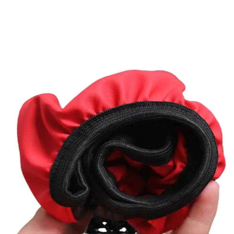 PU Leather Car Steering Wheel Cover, Four Seasons Universal Non-Slip Warm Steering Wheel Protector, Stretchable Easy Installatio