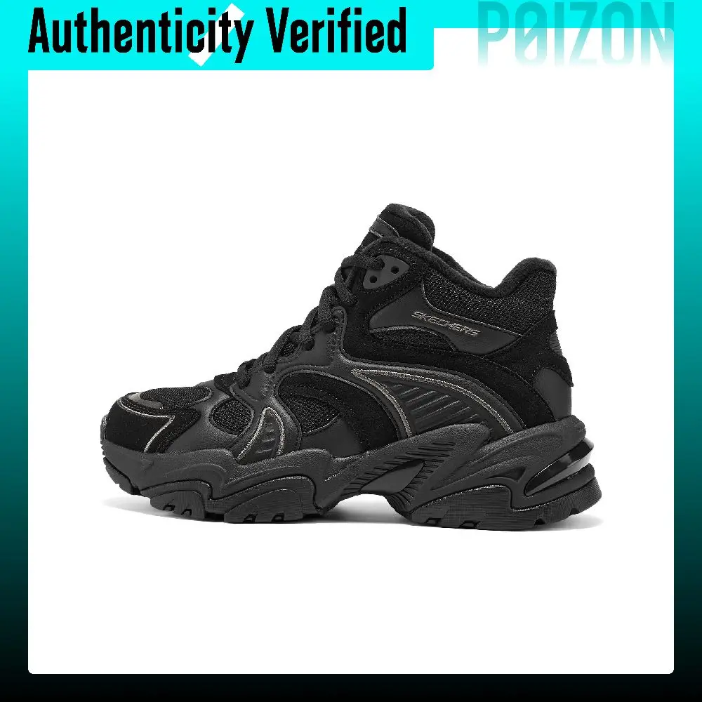 Skechers DLITES Vintage Mecha Shoes 2025 Fall Mesh, Artificial Leather Thermal Height Increasing 167987-BBK