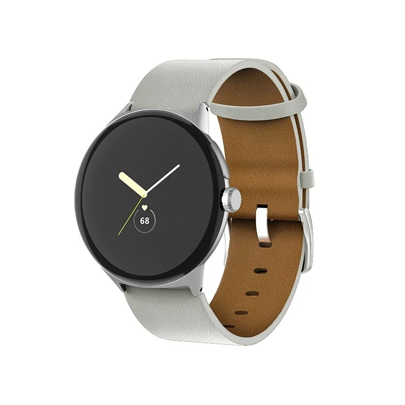 Genuine Leather Strap for Google Pixel Watch 2 1 Band No Gaps Real Leather Bracelet for Men Women Google Pixel Watch Watchband