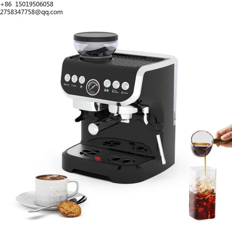 Household Espresso Coffee Maker Italian Semi-automatic Grinding Espresso Pod Coffee Machine