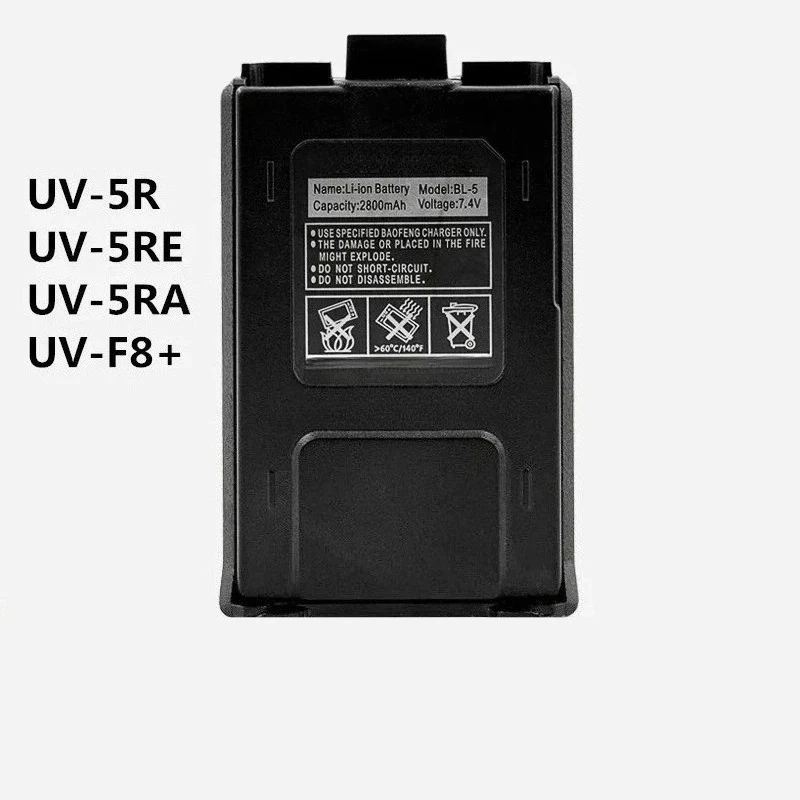

Совместимые аккумуляторы Li-on 2800 мАч 7.4В для Baofeng UV-5R, аксессуары для радиостанций UV5R, аккумулятор для рации UV 5R BL-5