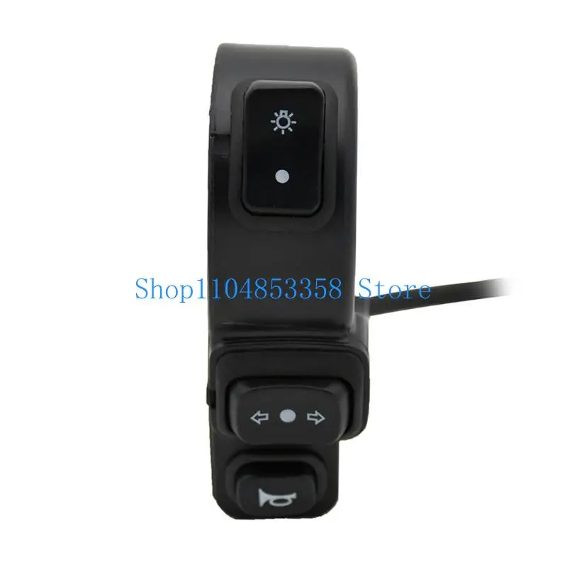 

652F Motorcycle Head Light Turn Switch Motorcycle Headlight Horn Turn ON/Off Control Switches 3-in-1 Light Horn Turn Switch