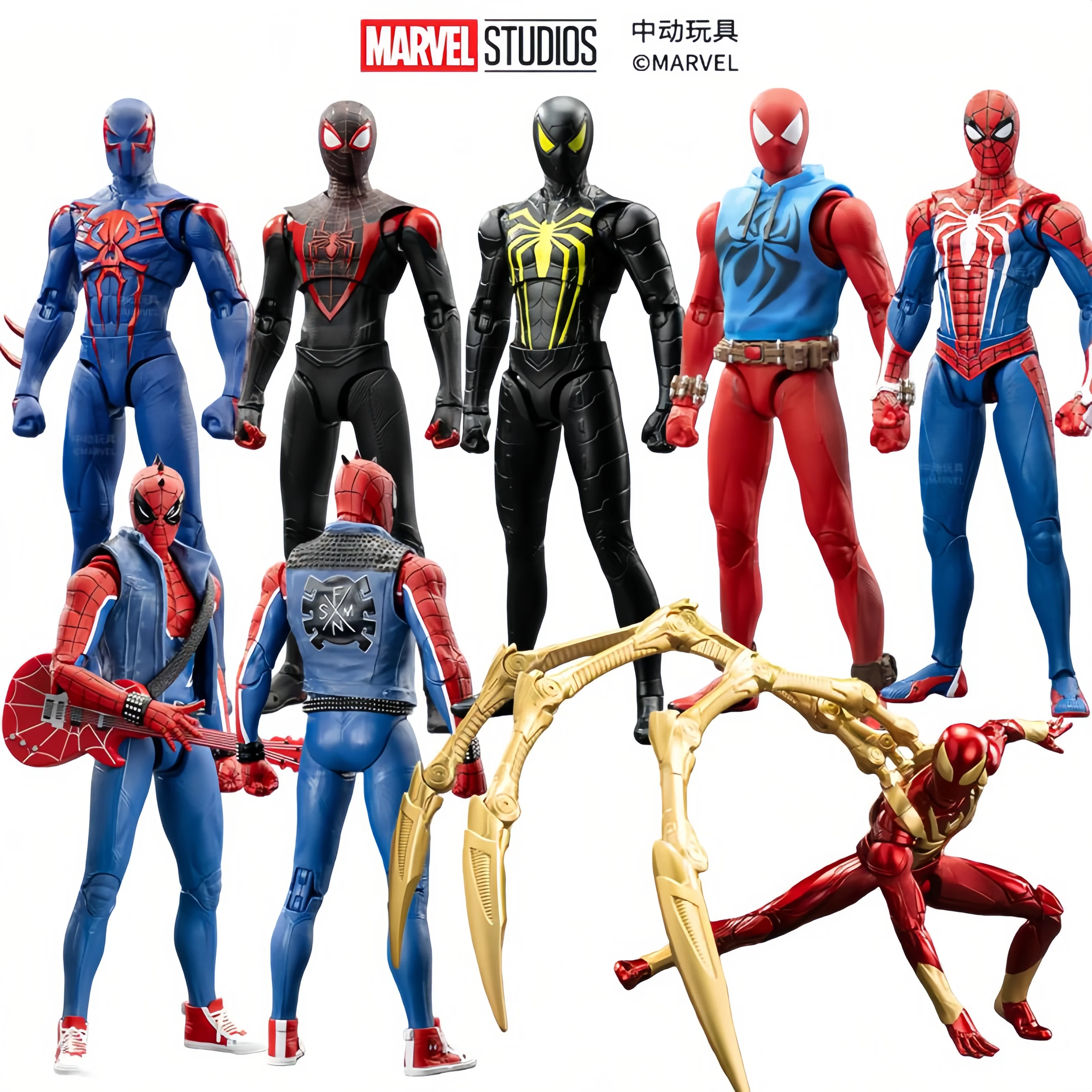 

Игрушка ZD Toys Marvel The Avengers Spider-Man Spider-Punk Iron Spider PS4 Spider-Man 2099 Miles, модель-фигурка, подарок для мальчика