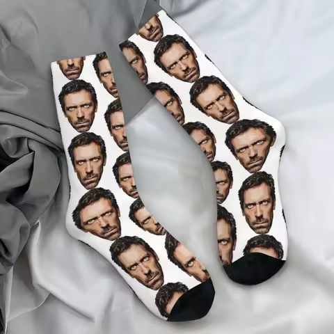 Dr. Gregory House Socks Autumn American Television Stockings Funny Men Quality Socks Graphic Running Anti Skid Socks