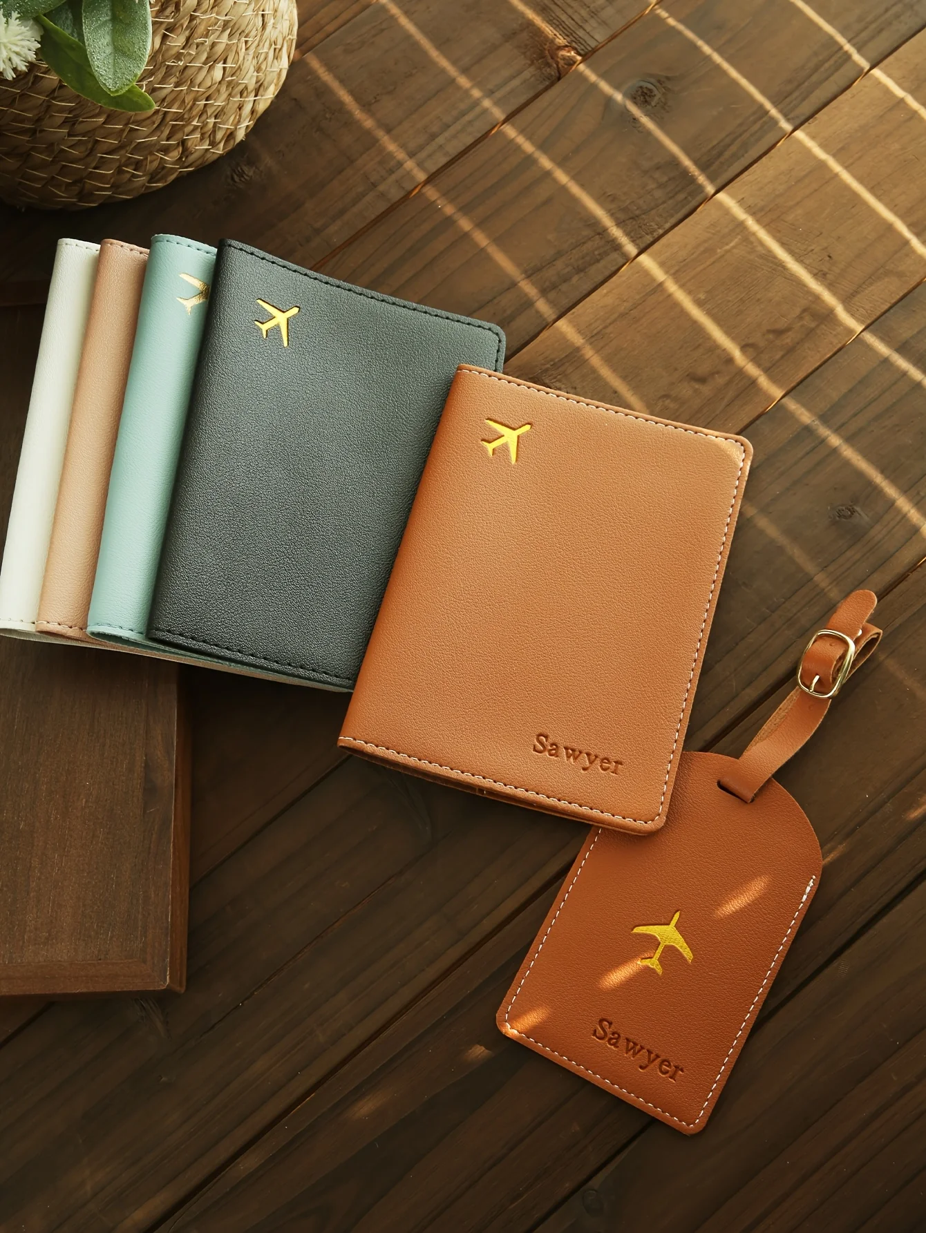 Personalisierter Reisepasshülle aus Kunstleder mit individuellem Namen, faltbarer, leichter Gepäckanhänger, ideal für Ausflüge und Reisegeschenke – Detail 9