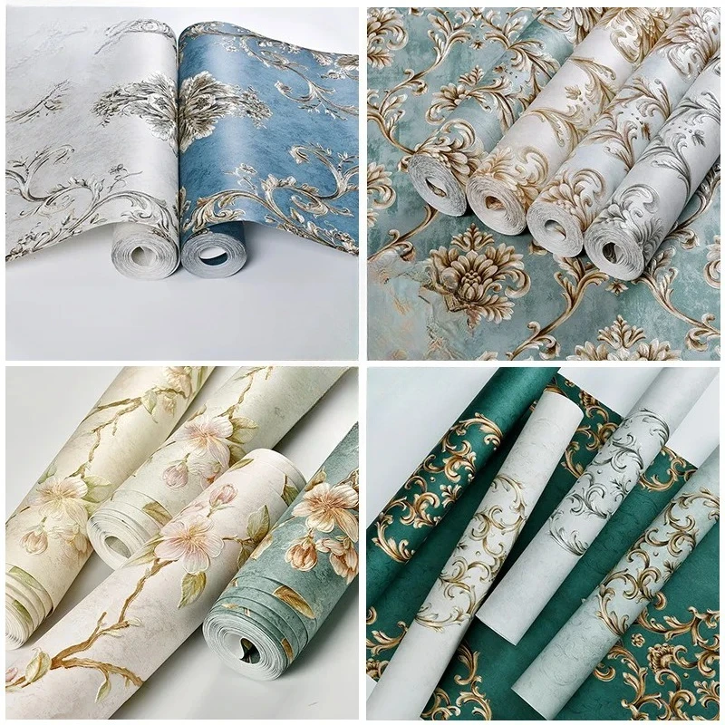 50x1000cm Non-woven Self-adhesive Wallpaper 3d Three-dimensional Bedroom Living Room TV Background Wall Stickers One Piece