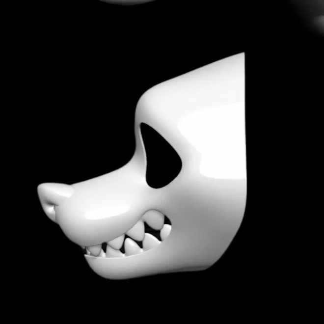 Fursuit American Style Head Base Realistic Conventional Canidae Beast Skull PETG Material Furry Head DIY Cosplay Anime Accessori 3