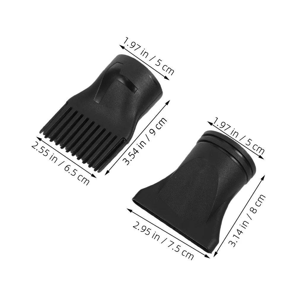 6Pcs Universal Hair Dryer Nozzles Diffuser Attachment Set for Curly Hair Frizz Reduction Precision Styling Lightweight Travel