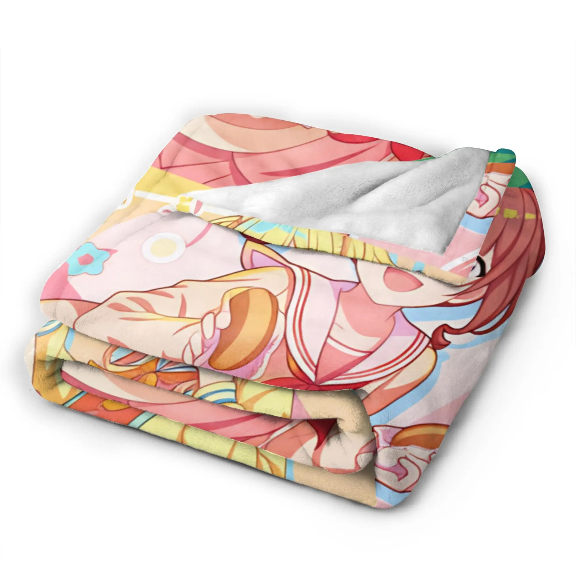 Project Sekais Blanket  Warm Funny Plush Throw Blanket For Children Outdoor Flannel Bedspread Bed Cover