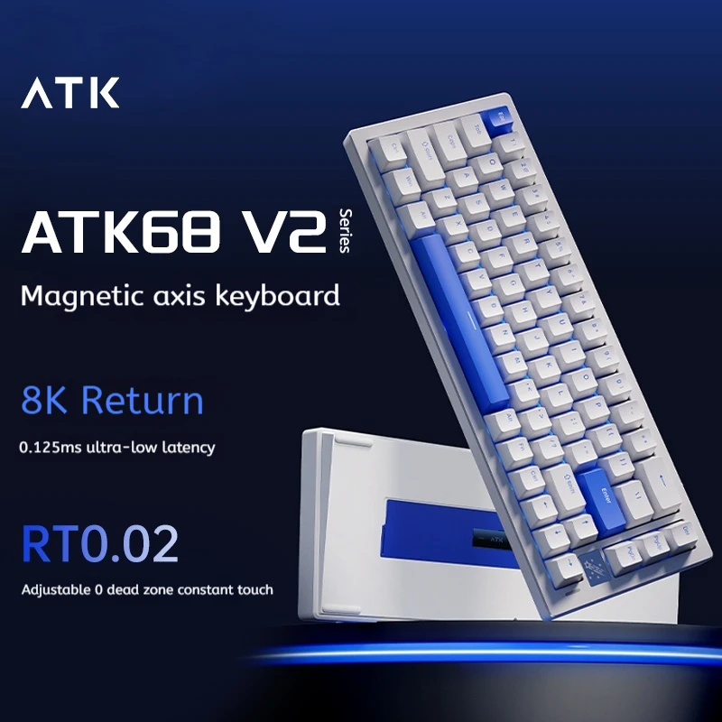 Atk68 V2 Gaming Magnetic Switch Keyboard Aluminum Tuotuo Low Latency Customized High-End Mechanical Keyboard Boy Christmas Gift