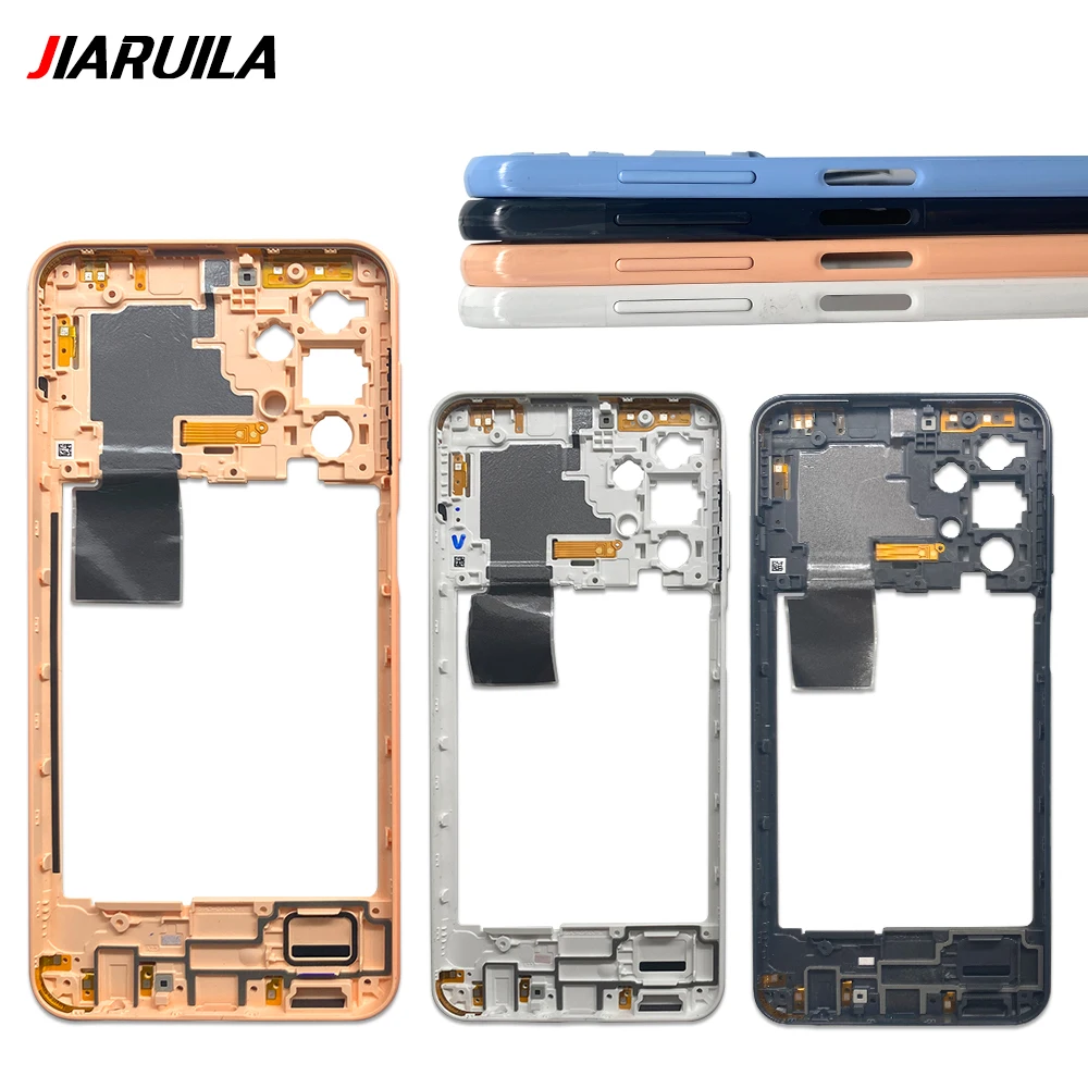 NEW Tested For Samsung A23 4G / A23 5G / A22 4G 5G Middle Frame Bezel Holder Cover with Side Buttons Replacement Repair Parts