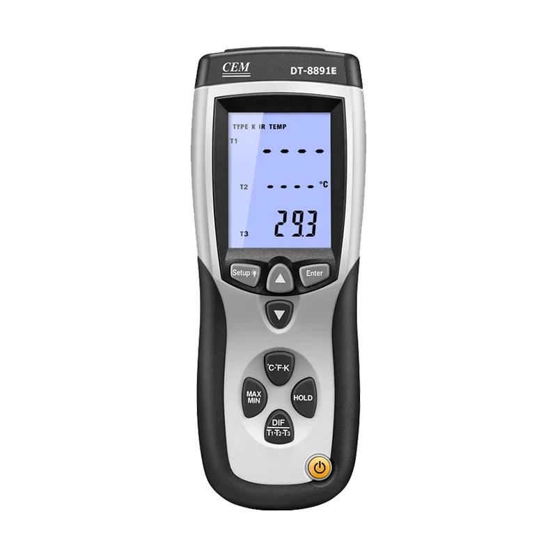 

DT-8891E Two in One Thermocouple Professional Thermometer Industrial Infrared Thermometer Contact Non-contact Dual-purpose