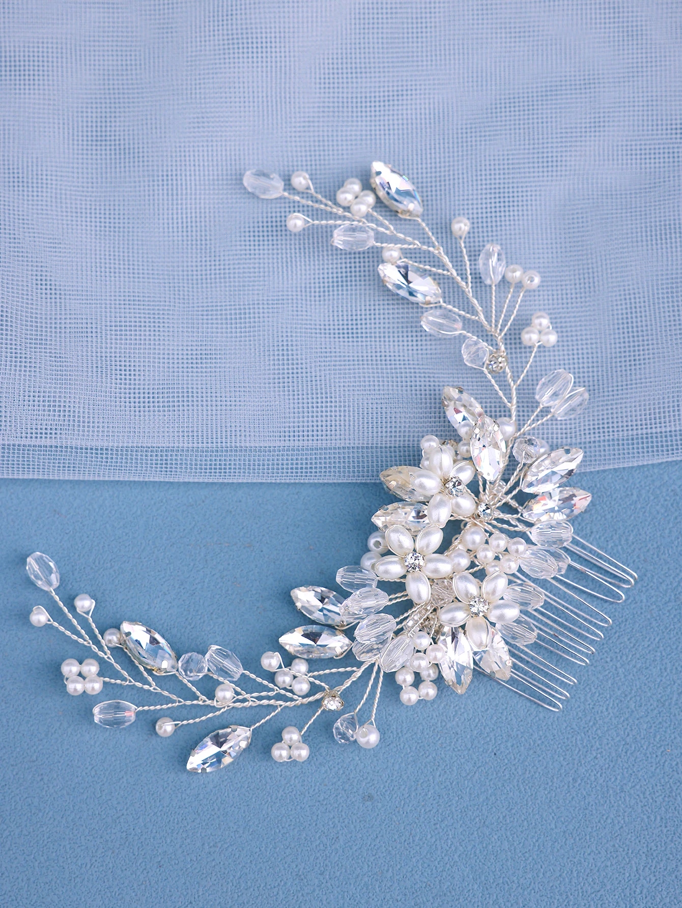 Bride Wedding Hair Combs White Simulated Pearl Hairpins Side Clips for Women Girls Bridal Hair Styling Jewelry Festival gifts image 4