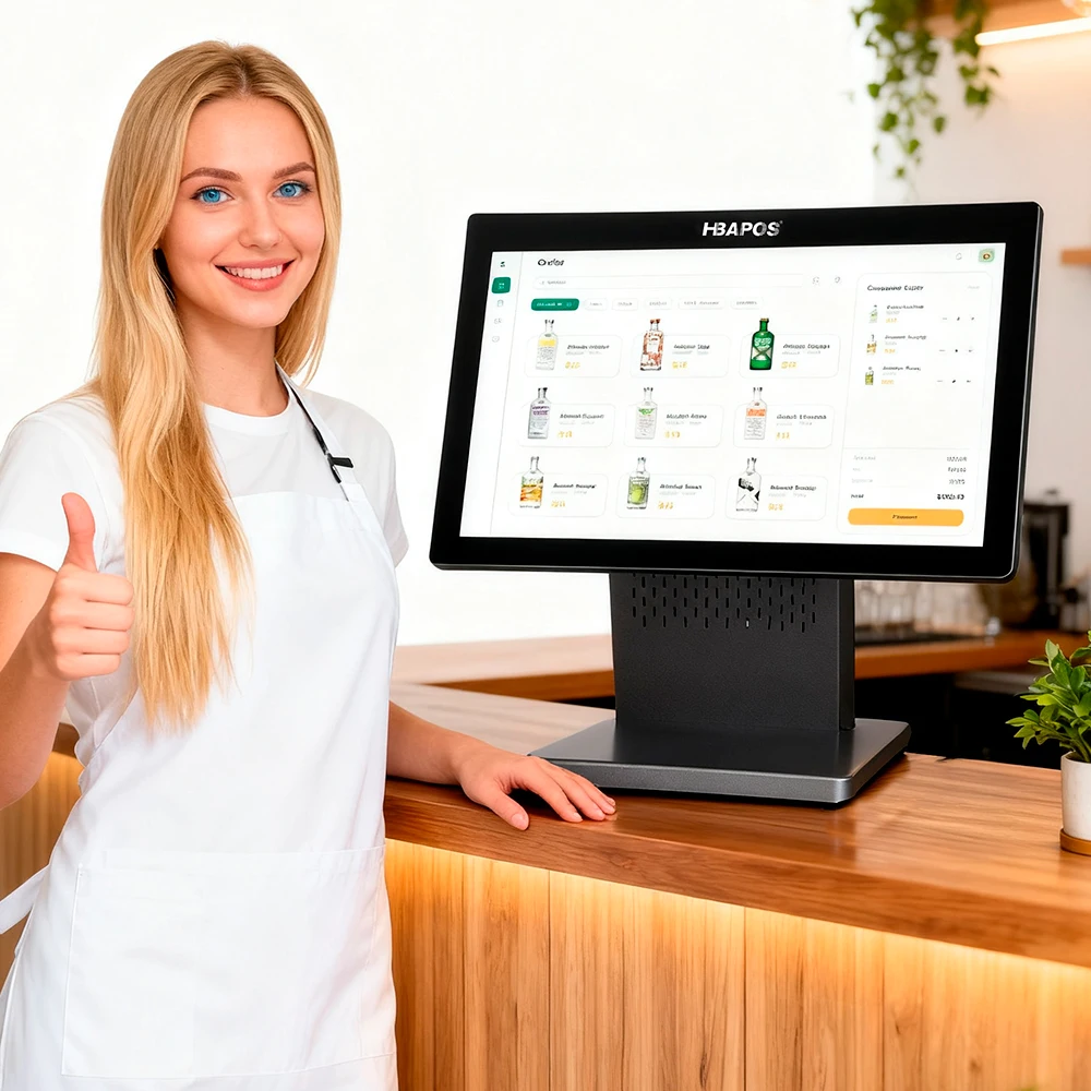 ATV&UTVMetal Body 15.6 Inch Electronic Cash Register Point of Sale Machine Touch Screen Pos System for Retail Shops
