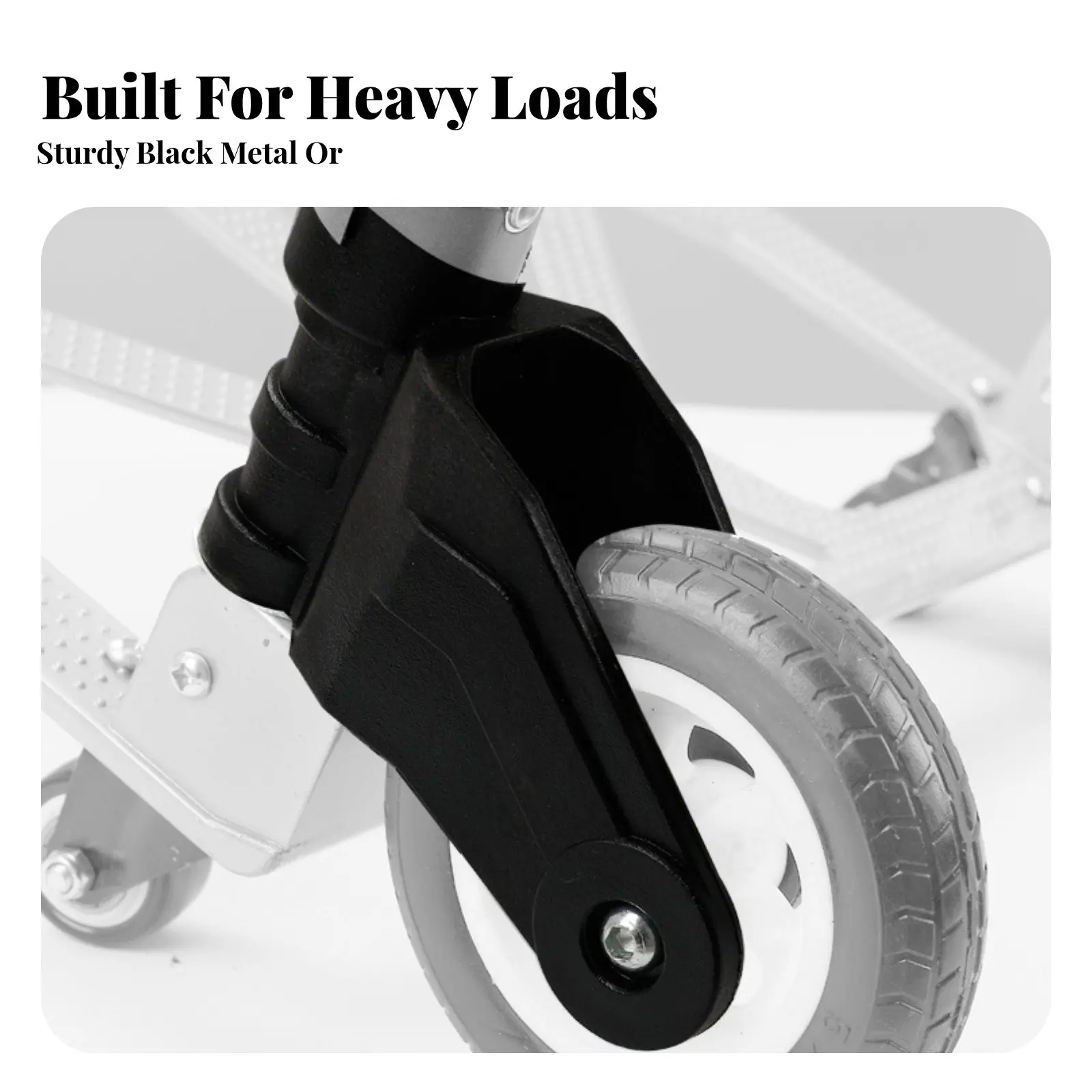 Trolley Wheel Bracket Lightweight Replacement Wheel Bracket Folding Hand Trolley Cart Easy to Use Sturdy Duty Utility Cart