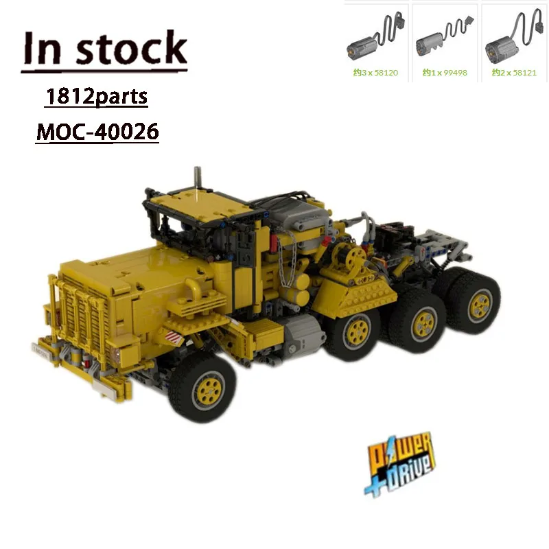 MOC-40026 électrique M911 équipement lourd camion de Transport épissage assemblage bloc de construction jouet 1812 pièces brique enfants jouet cadeau