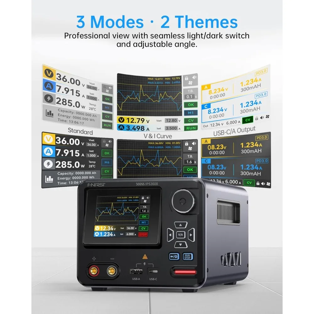 الأثاث التجاري IPS3608 تيار مستمر مصدر الطاقة مقعد متغير 36 فولت 8A مع تموج منخفض USB منفذ C قابل للبرمجة 4 أرقام #5