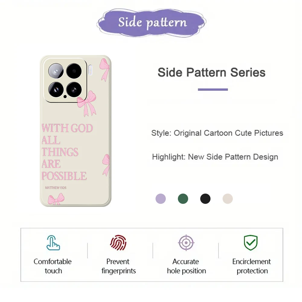 Bowknot الإنجليزية نمط جراب هاتف ل Xiaomi Mi 15 Ultra Mi 14T 13T 12T 11T Pro غطاء ل Xiaomi Mi 13T Pro Mi 11T Pro لينة