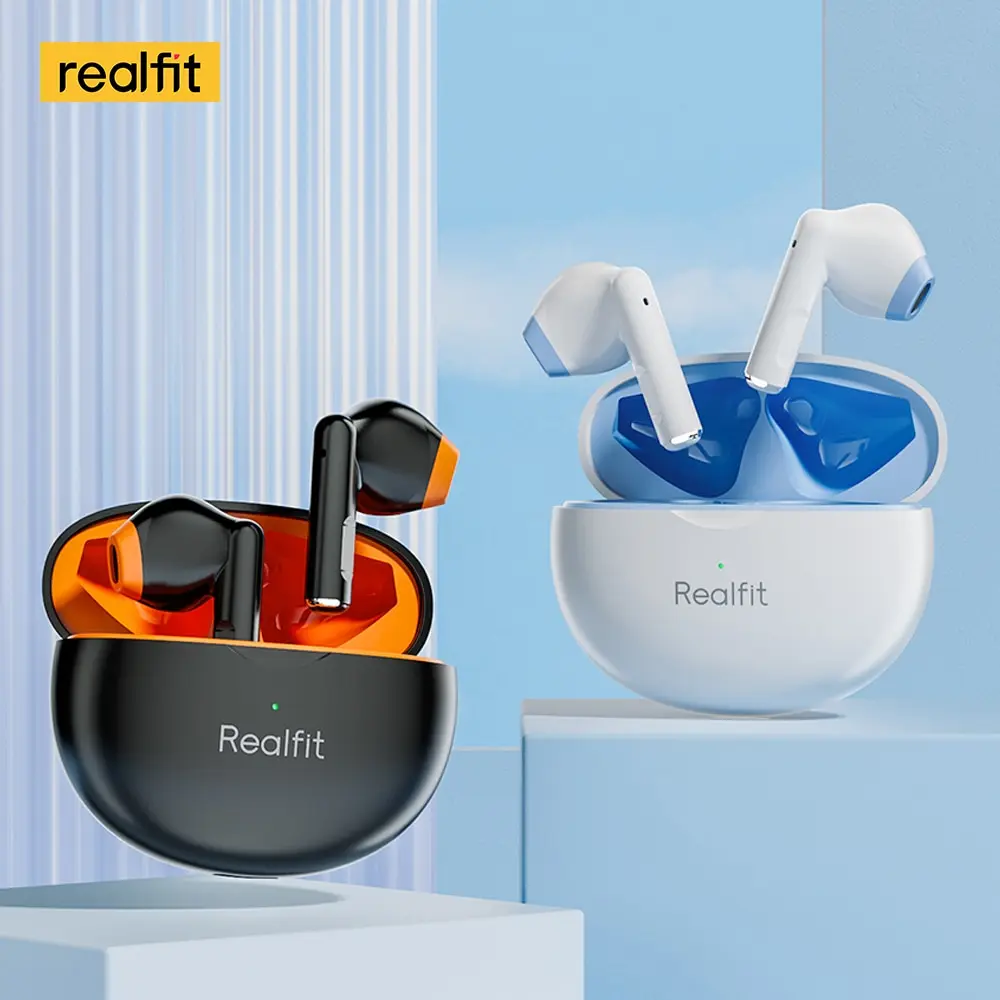 Realfit F2 Bluetooth Távbeszélőkagyló kiváló HIFI minőségű TWS Szikratávirát earbuds Nagybani számára lenovo LP40 GM2 Menő xiaomi realme