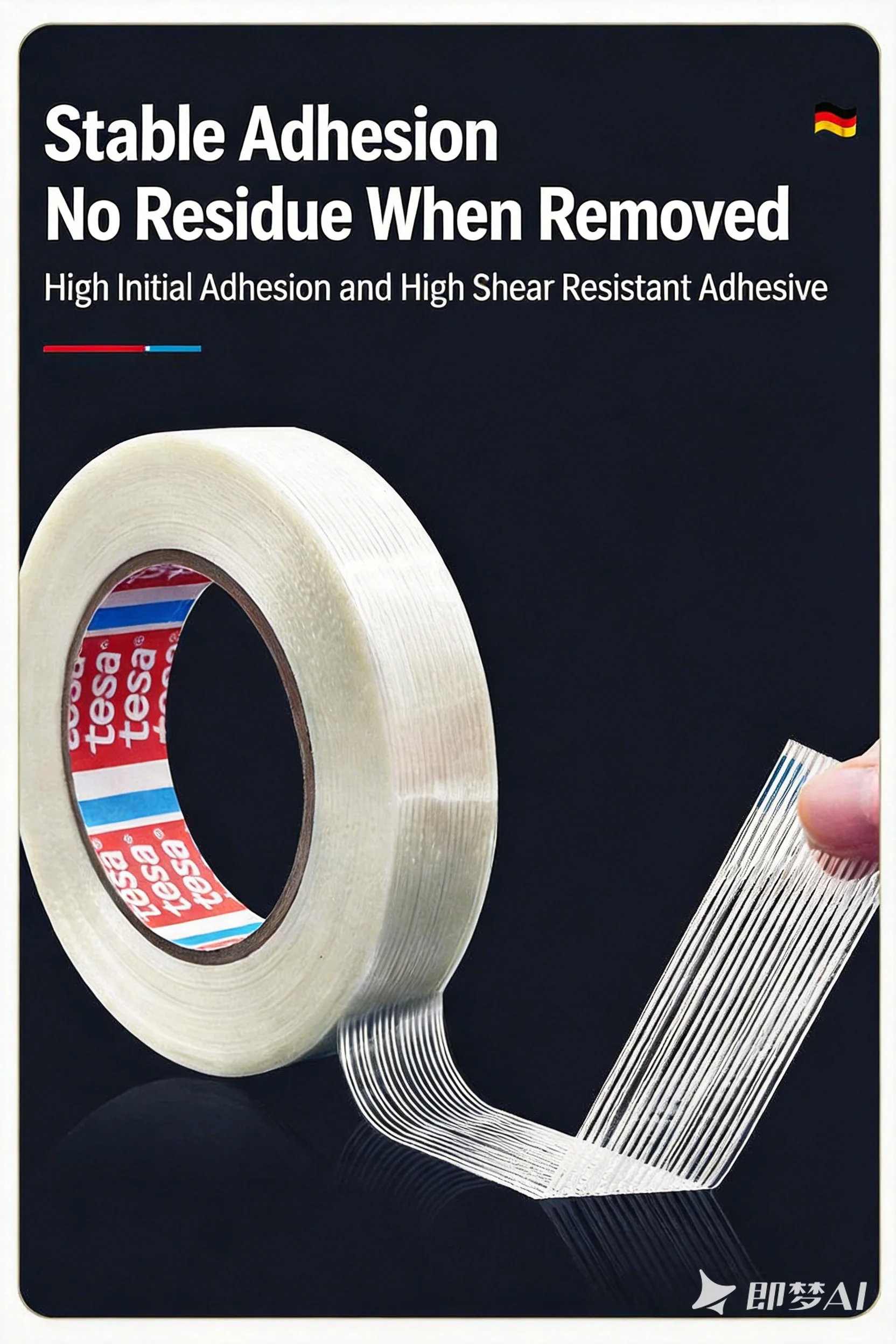 

Ttesa 53316 Heavy Duty Transparent Reinforced Fiberglass Tape