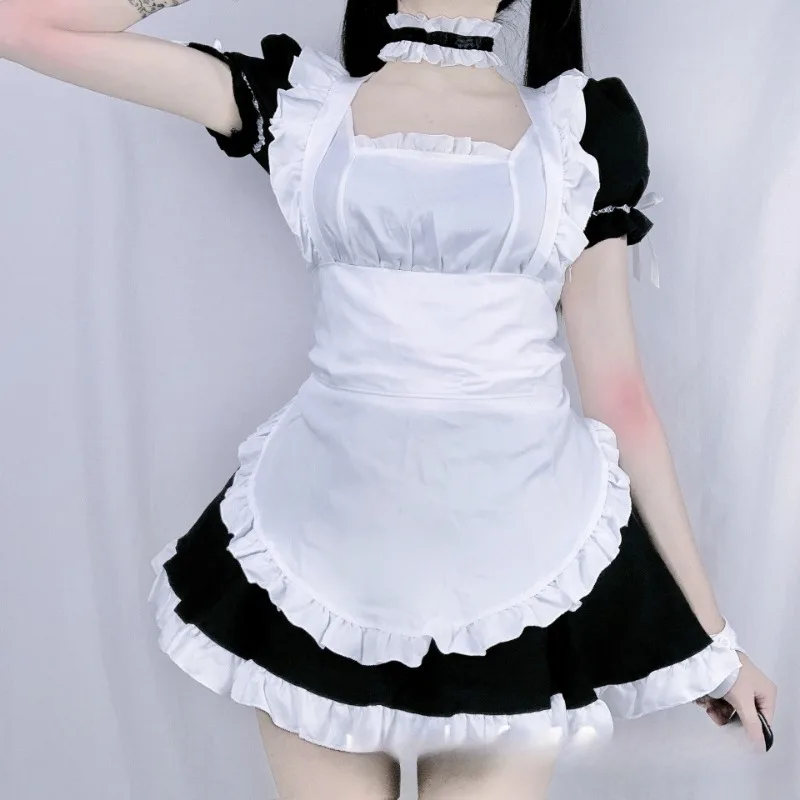 Original Japanese Anime Fate Sky Spring Hino Dome Maid Dress Lolita Dress Cute Style Dome Girl Dress Halloween Carnival Outfit