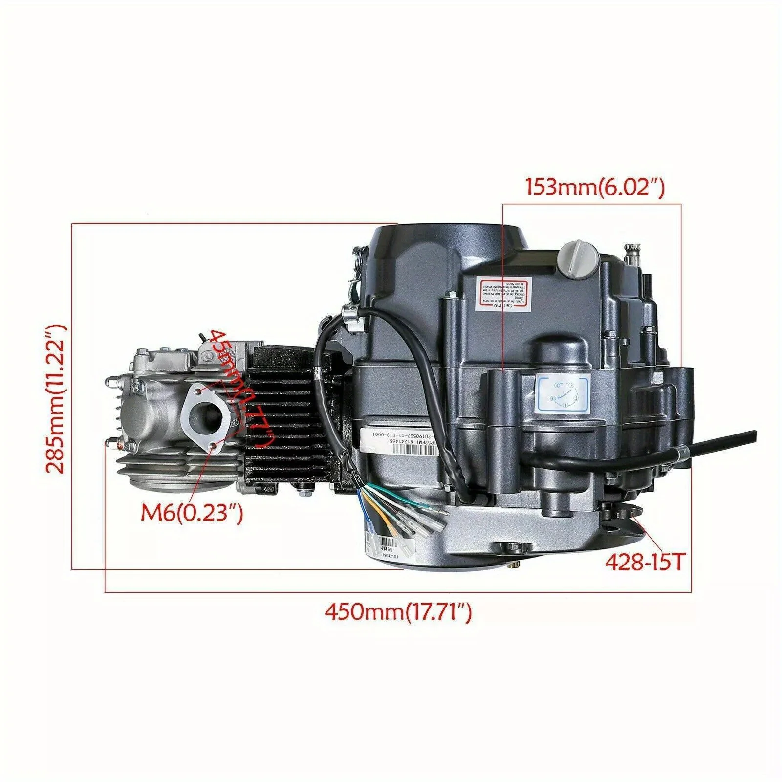 Lifan 125cc 4-Stroke Racing Engine Motor set For  Trail CT70 CT90 Z50 CRF50 XR50 Apollo RFZ SSR