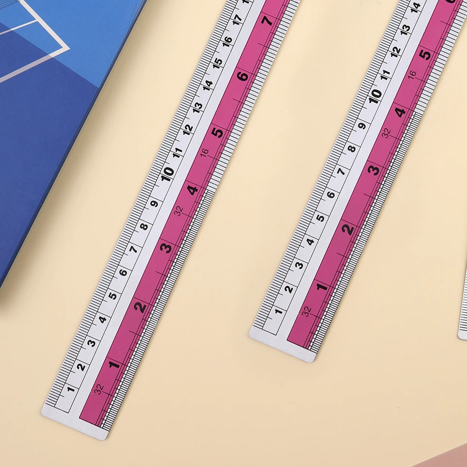 Fniiva 2/5/10PCS 30cm Professional Aluminum Alloy Straight Ruler Colorful Ruler Measuring Tapes Handle Tools