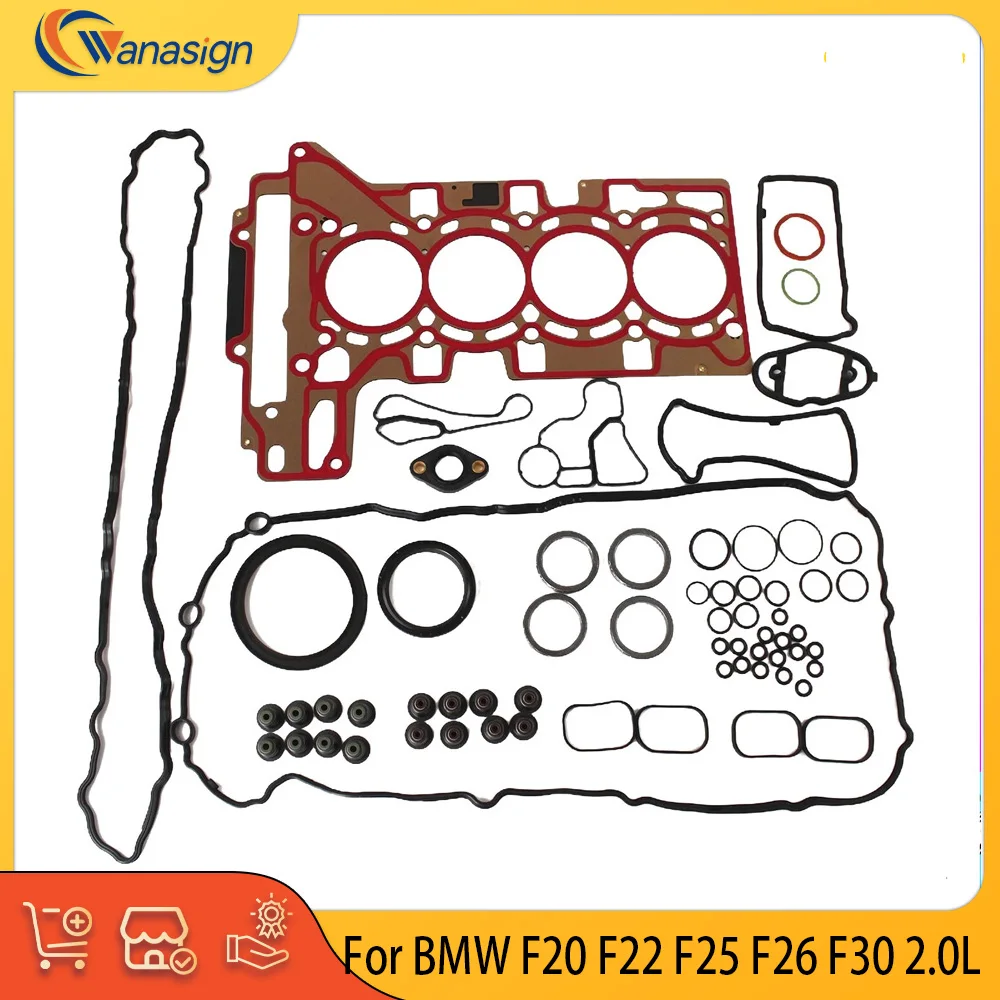 

Engine Parts Full Gasket Set Fit 2.0 L L4 Gas N20B20 For BMW 225i 328i 525i Z4 2.0T 11127588418 11127620696