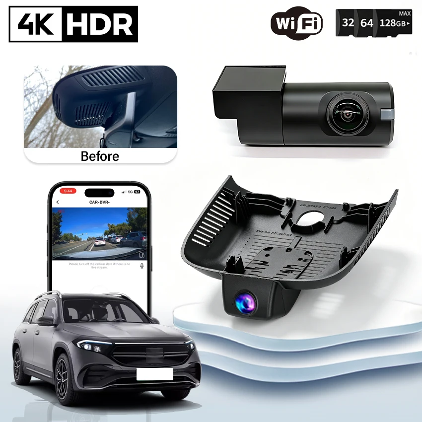 

NEW! 4K HD 2160P Camera For Mercedes-Benz MB EQB 260 EQB260 EQA 260 EQA260 2022 2023 2024 Video Recorder Dash Cam Car Dvr