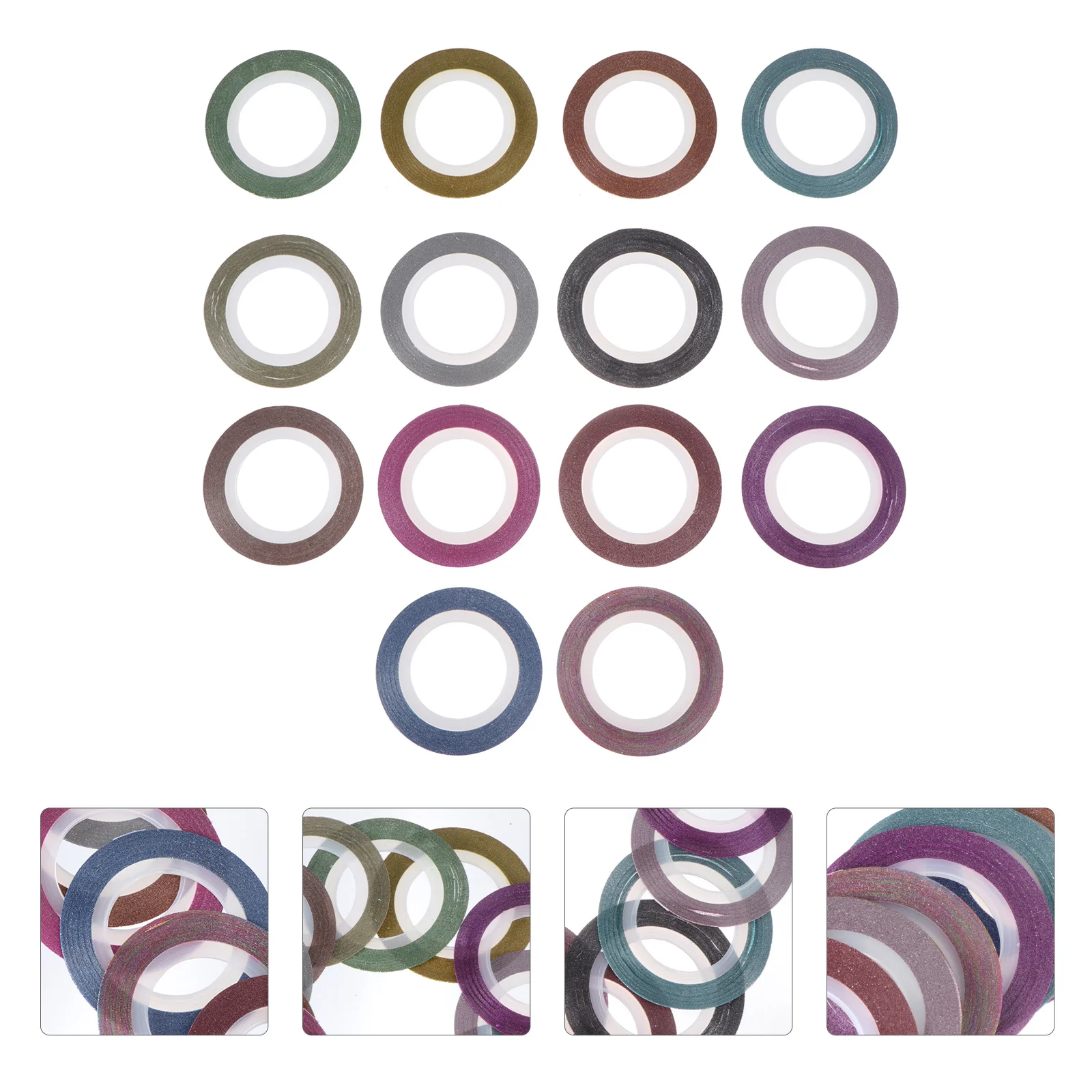 

14 рулонов, 1 мм, набор блестящих наклеек для ногтей, 14 цветов, простой в использовании для женщин, леди, маникюр, сделай сам, дизайн ногтей, инструмент для маникюра, сделай сам