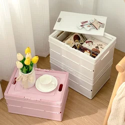 Colorful Foldable Storage Box Toy Rack Suitcase Stationery Organizer Women's Bag Basket Home Organization Garden