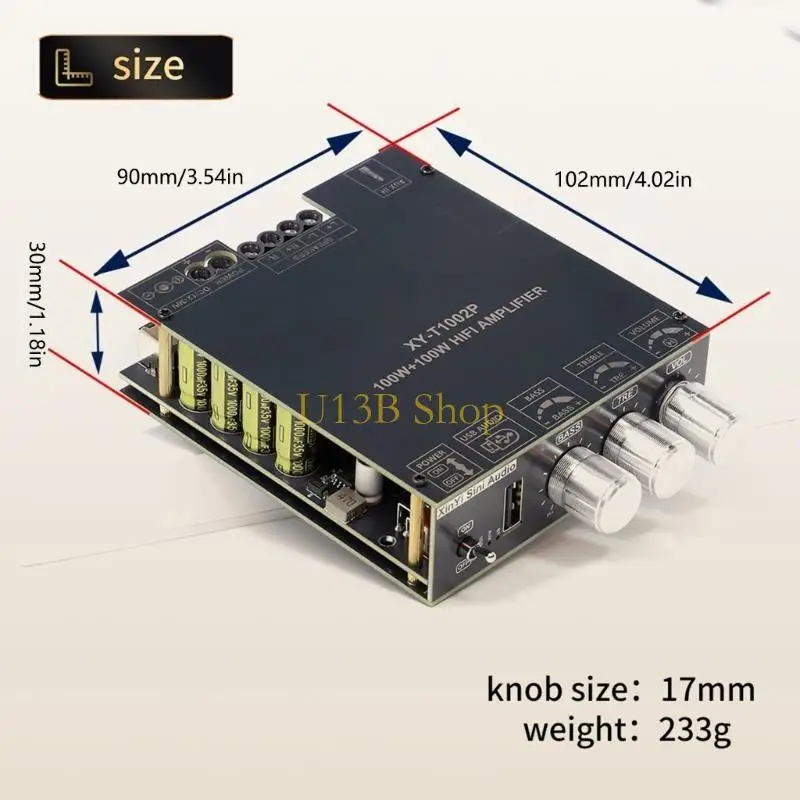 U13B T1002P 100WX2 Bảng khuếch đại kênh đôi TPA3221 3116 cho sự kiện buổi hòa nhạc