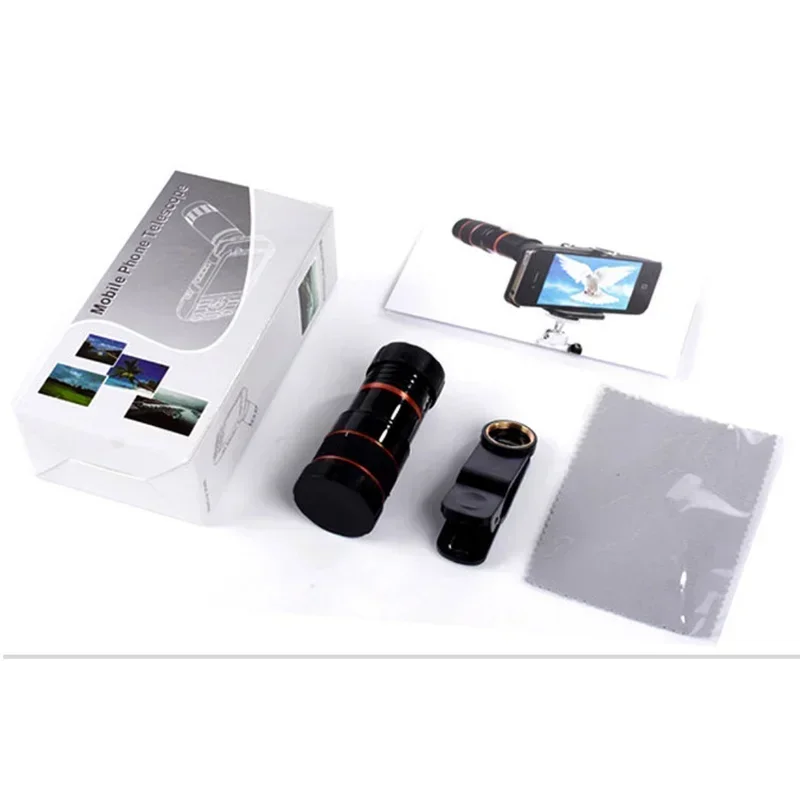 Lens Universal Clip 8x Zoom Phone Camera Telephoto Lens Monocular Telescope Phone Universal Optical Telescope Lens For iPhone
